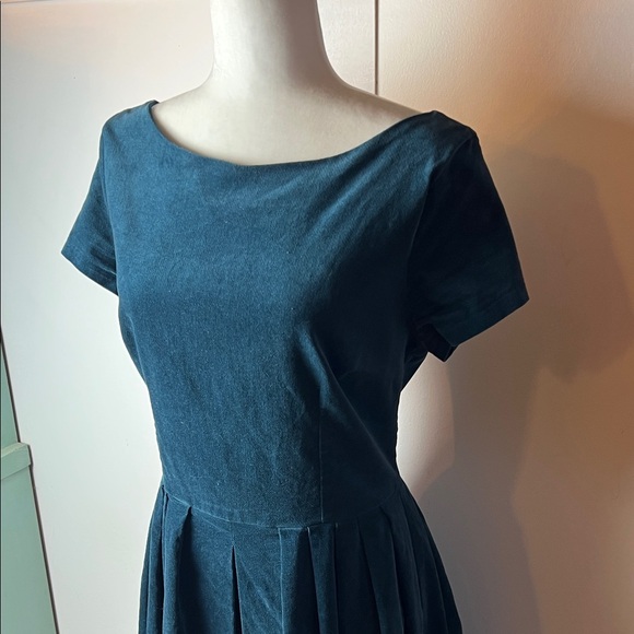 Laura Byrnes Classic Pinup Teal Women's Swing Dress - Picture 3 of 8